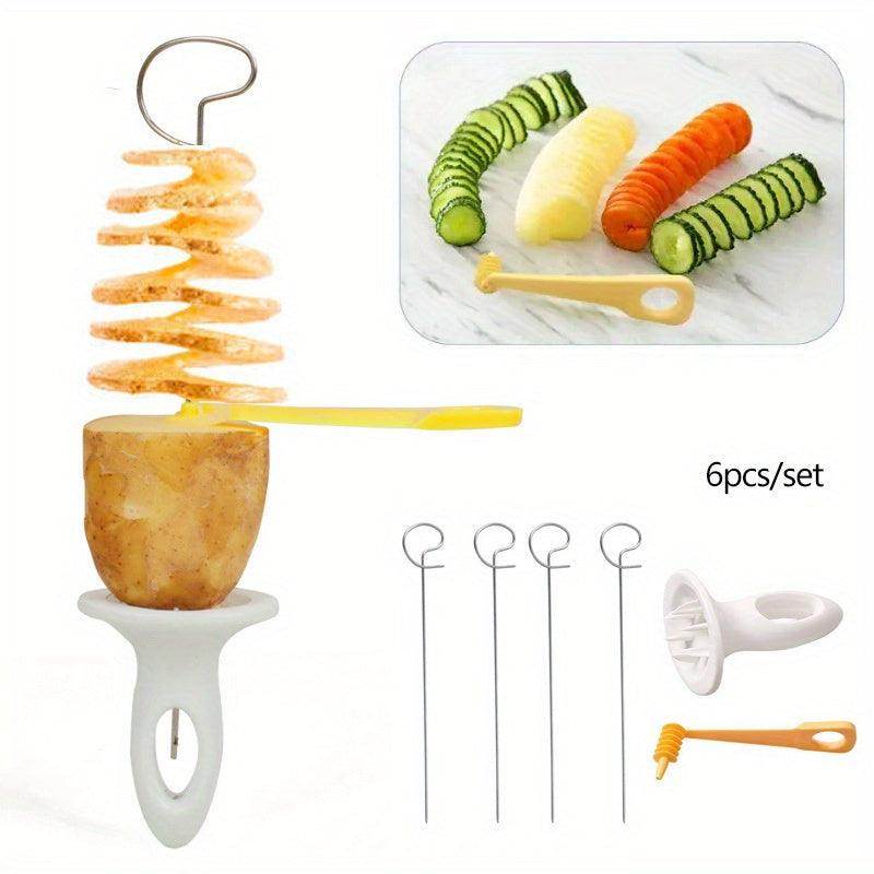 6-Piece Set Multifunctional Spiral Potato Slicer - My Store