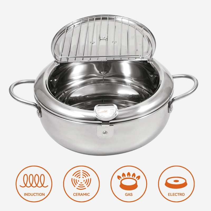 Tempura Frying Pot with Lid - My Store