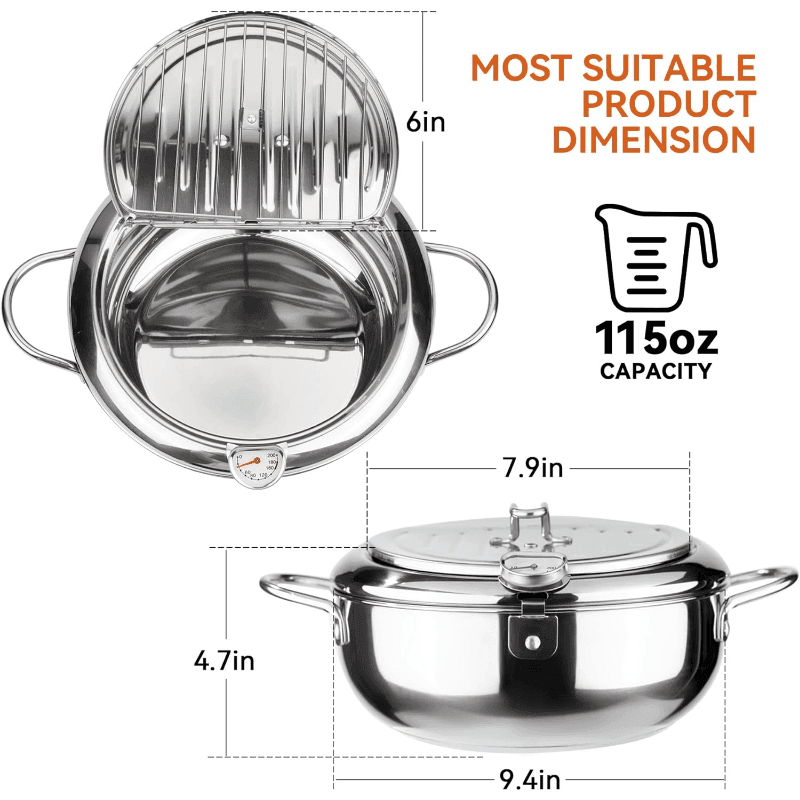 Tempura Frying Pot with Lid - My Store