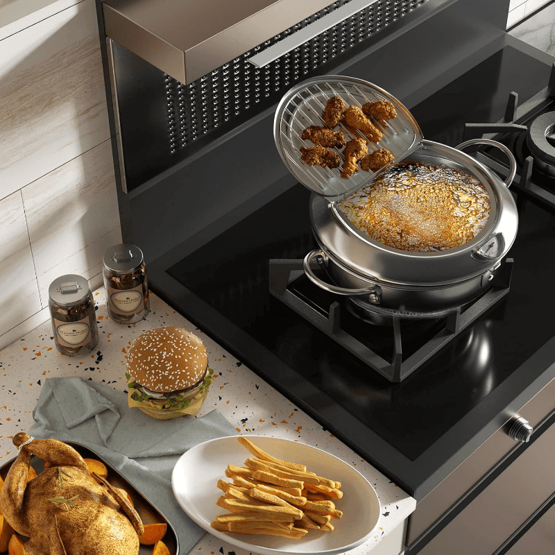 Tempura Frying Pot with Lid - My Store