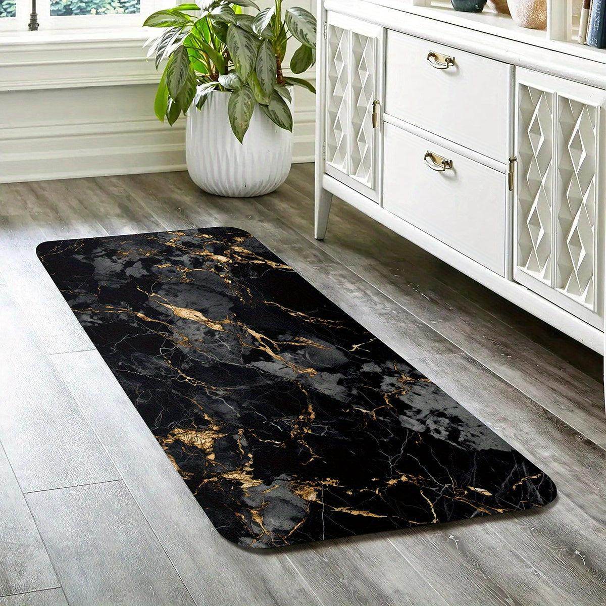 Black Marble Bath Mat - My Store