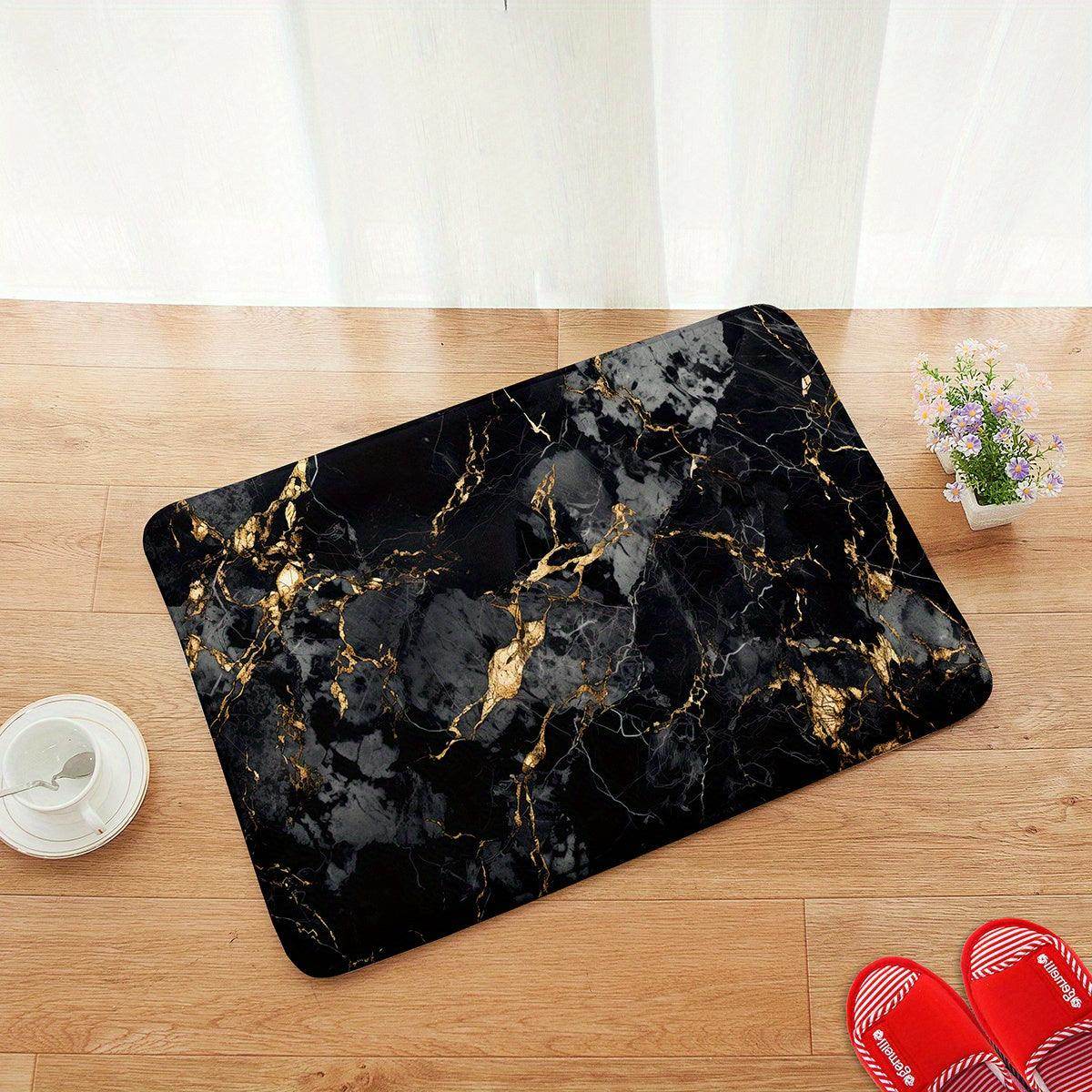 Black Marble Bath Mat - My Store
