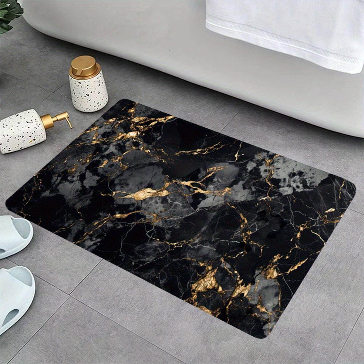Black Marble Bath Mat - My Store