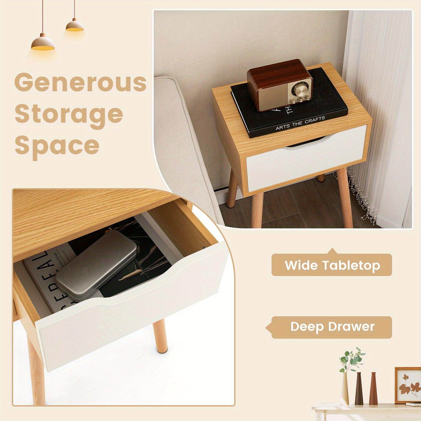 Mid Century Modern Bedside Table - My Store