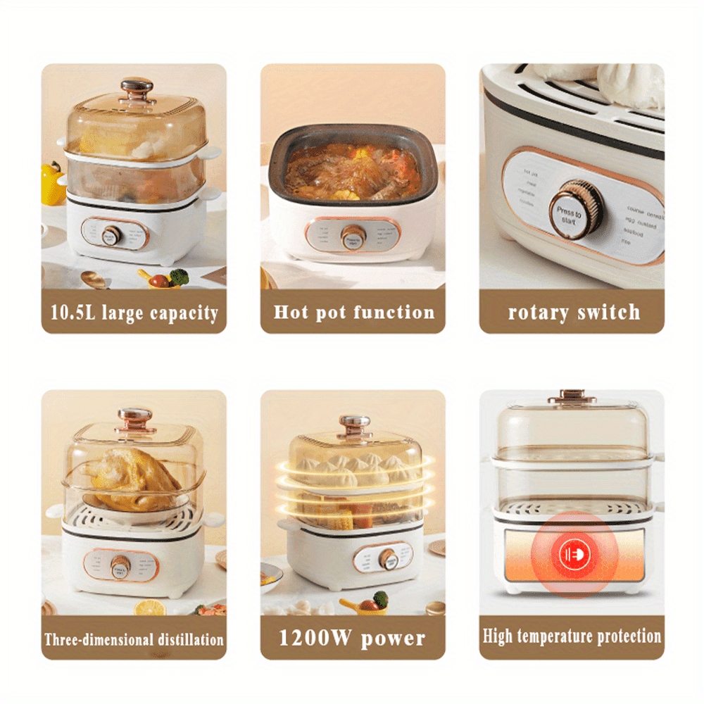 2-in-1 Electric Steamer & Cooking Pot - My Store
