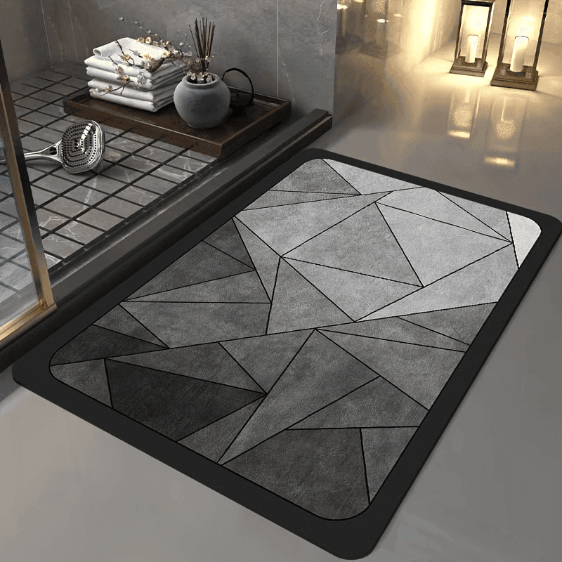 Luxury Geometric Diatomaceous Earth Bath Mat - My Store