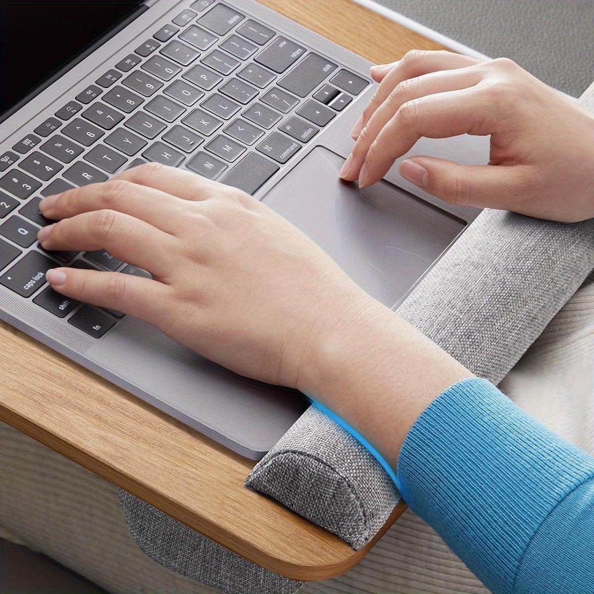 17-Inch Wood Grain Laptop Desk with Built-in Holders - My Store