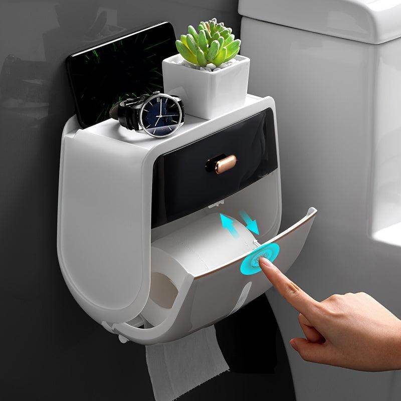 Wall-Mounted Double-Layer Toilet Paper Holder - My Store