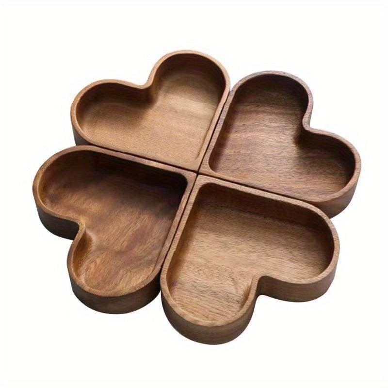 Heart-Shaped Wooden Tray - My Store