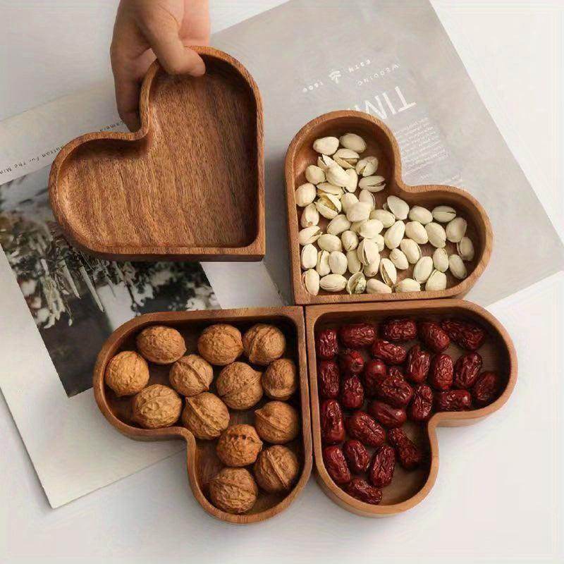 Heart-Shaped Wooden Tray - My Store