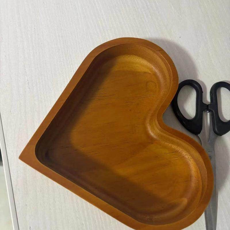 Heart-Shaped Wooden Tray - My Store