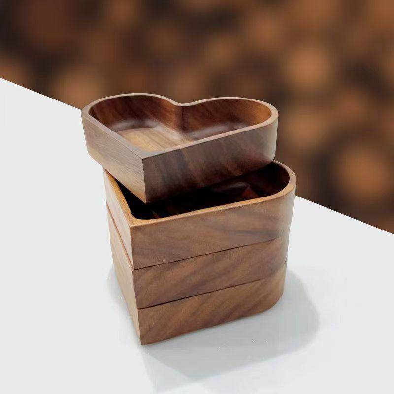 Heart-Shaped Wooden Tray - My Store