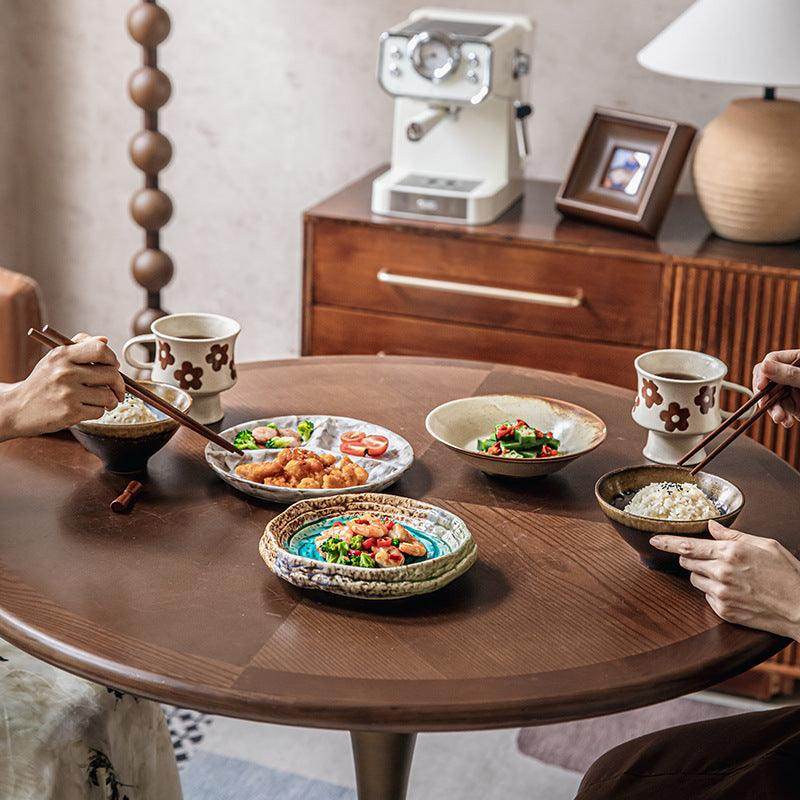 Retro Ice Crack Glaze Ceramic Salad Plate - My Store