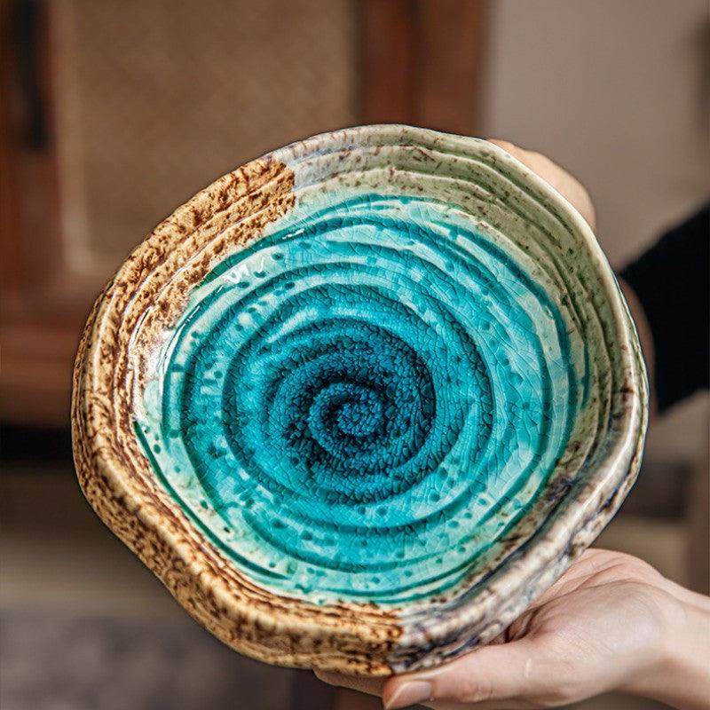 Retro Ice Crack Glaze Ceramic Salad Plate - My Store