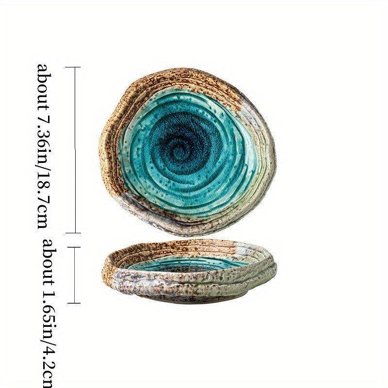 Retro Ice Crack Glaze Ceramic Salad Plate - My Store