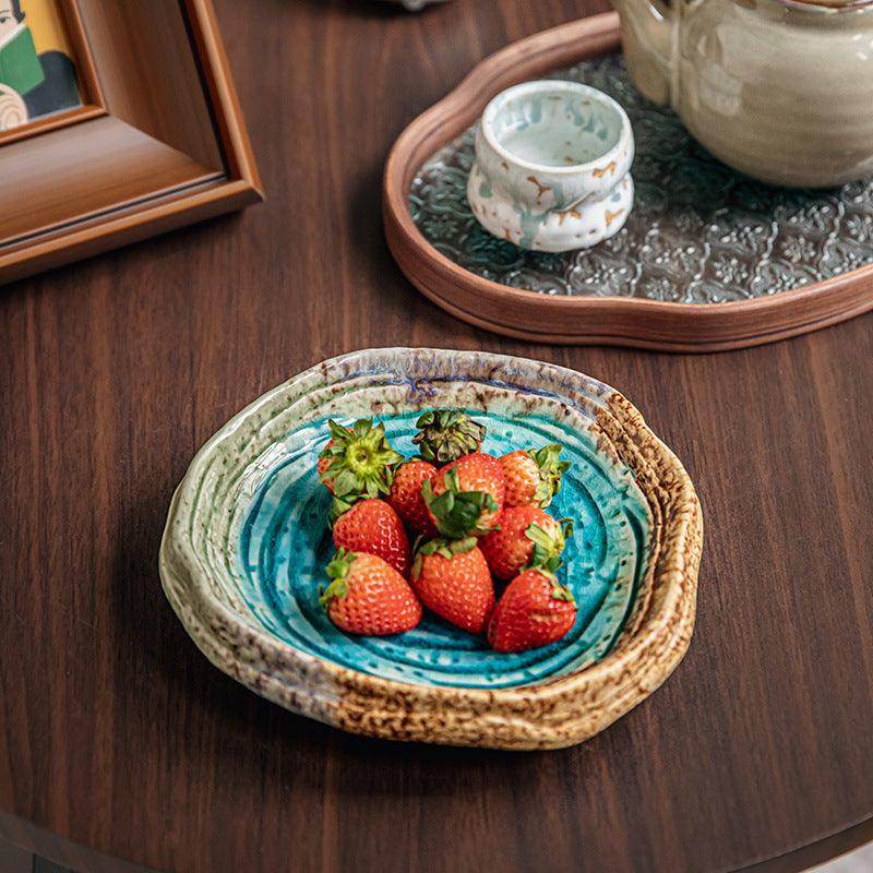 Retro Ice Crack Glaze Ceramic Salad Plate - My Store