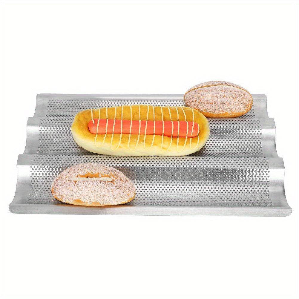 Baguette Bread Pan - 3 Loaves Baking Tray - My Store