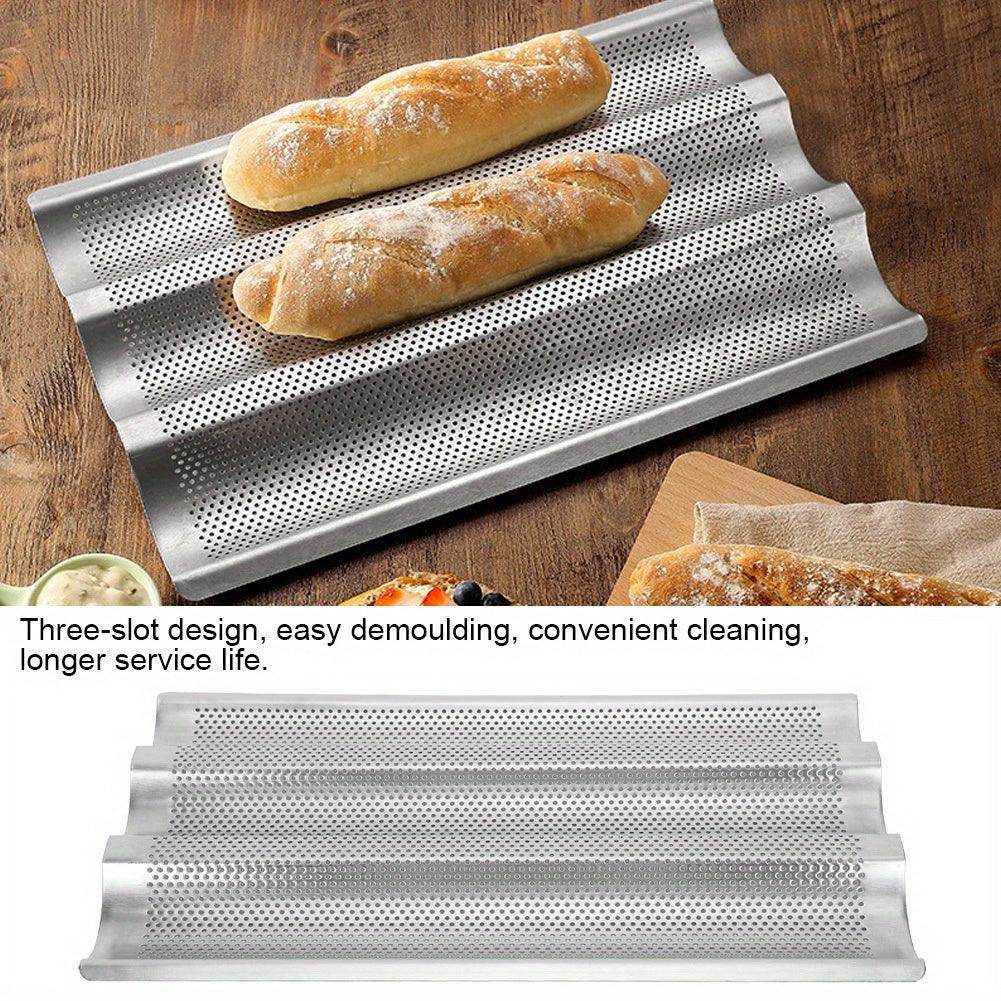Baguette Bread Pan - 3 Loaves Baking Tray - My Store
