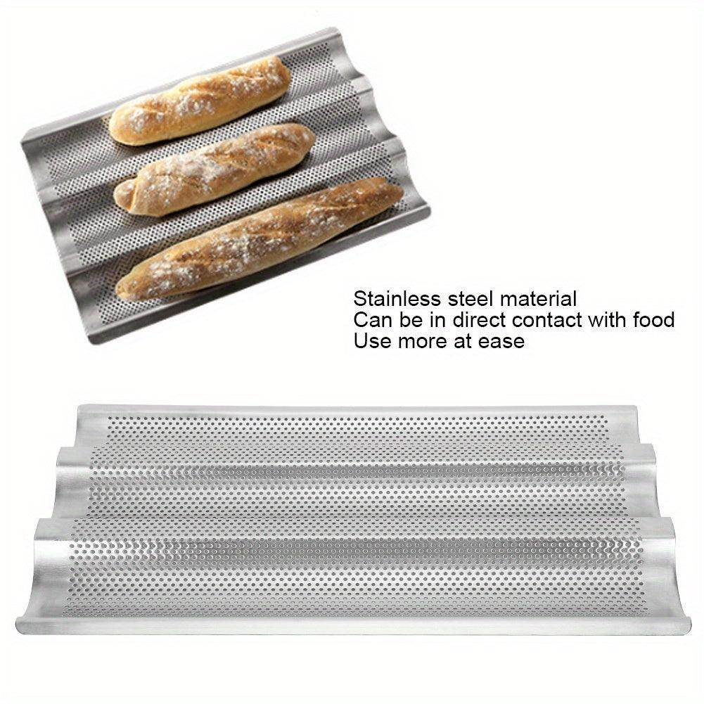 Baguette Bread Pan - 3 Loaves Baking Tray - My Store