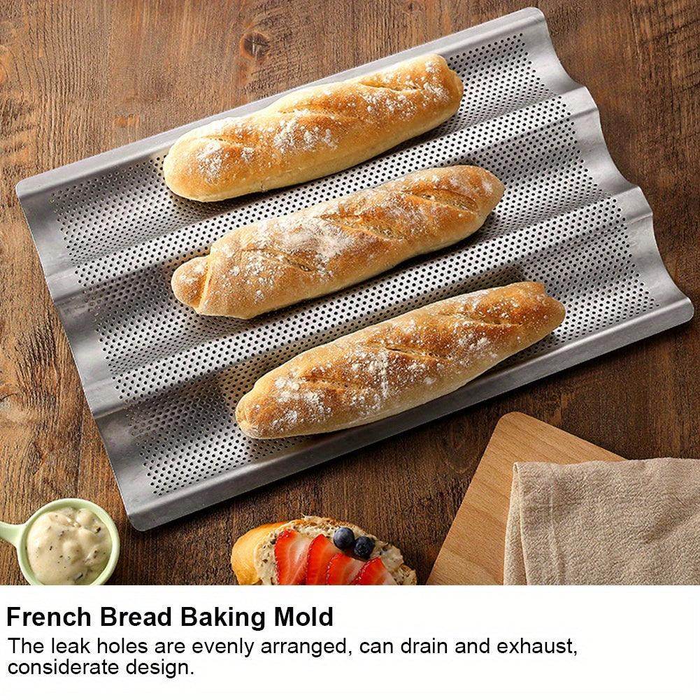 Baguette Bread Pan - 3 Loaves Baking Tray - My Store
