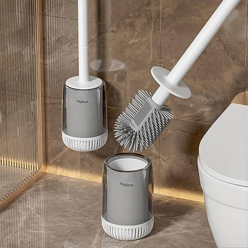 Silicone Bristle Toilet Brush Set with Ventilated Holder - My Store