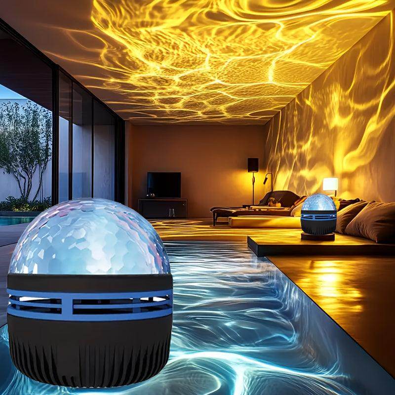 Galaxy Projector 1pc - USB-Powered Water Ripple Effect with Remote - My Store