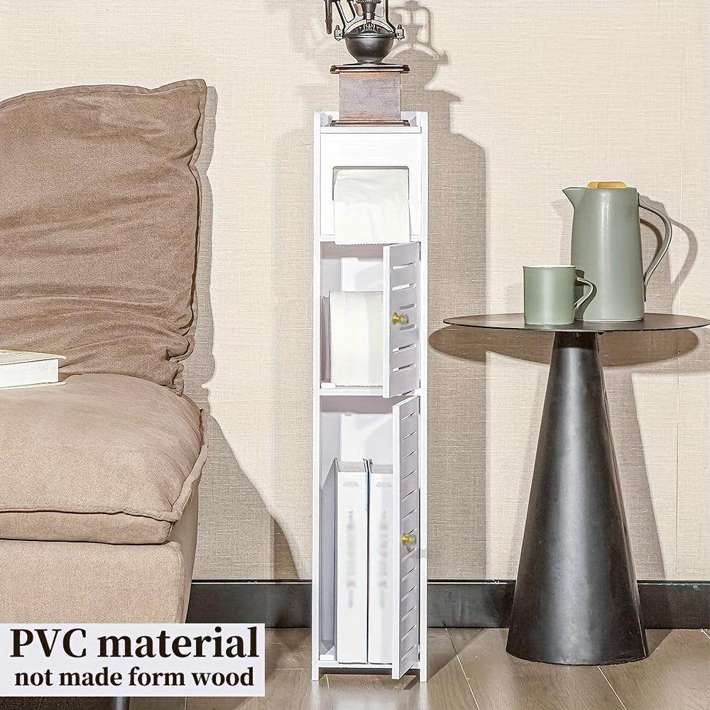 Freestanding Toilet Paper Holder & Bathroom Storage Cabinet - My Store