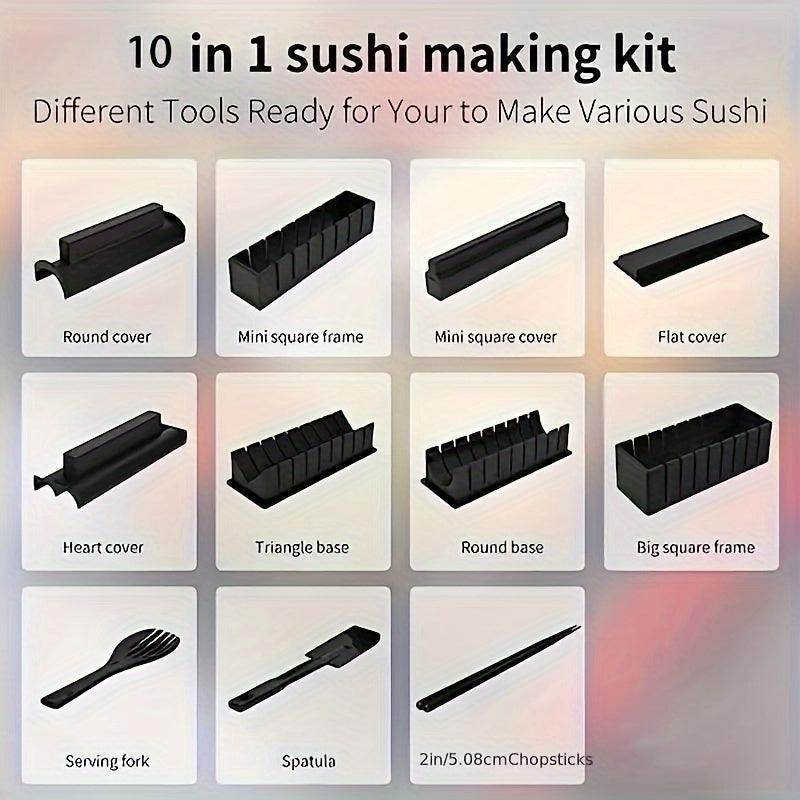 10pcs Japanese Sushi Making Kit with Molds & Accessories - My Store