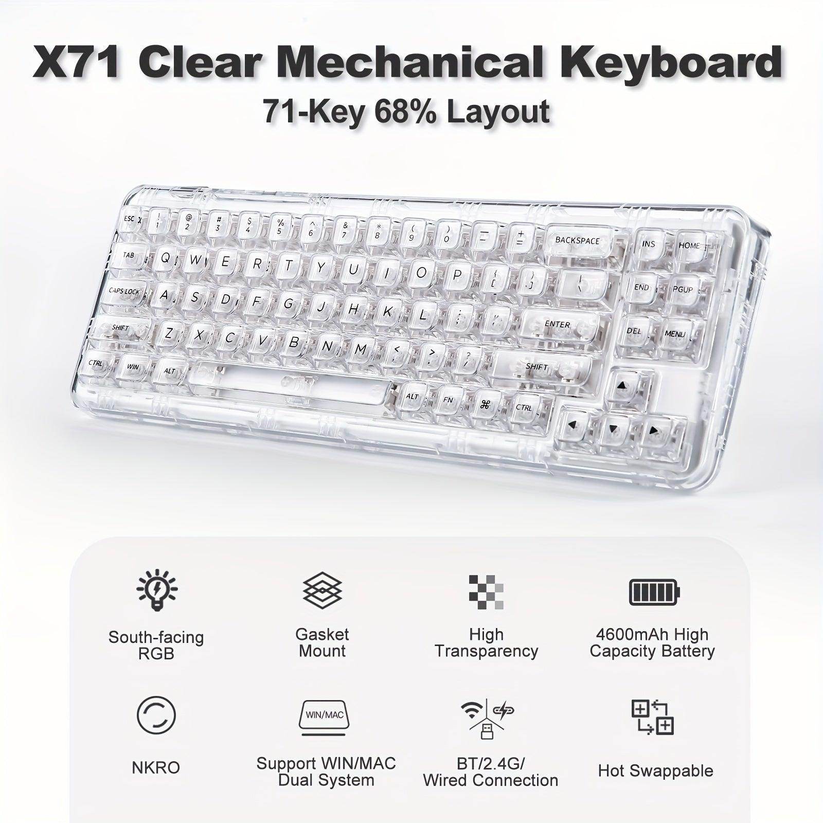 Transparent Mechanical Gaming Keyboard - My Store