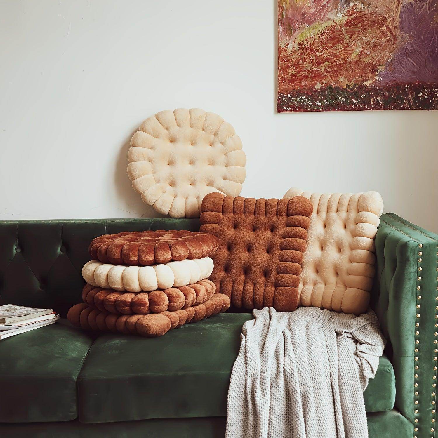 Vintage-Inspired Cookie-Shaped Seat Cushion - My Store