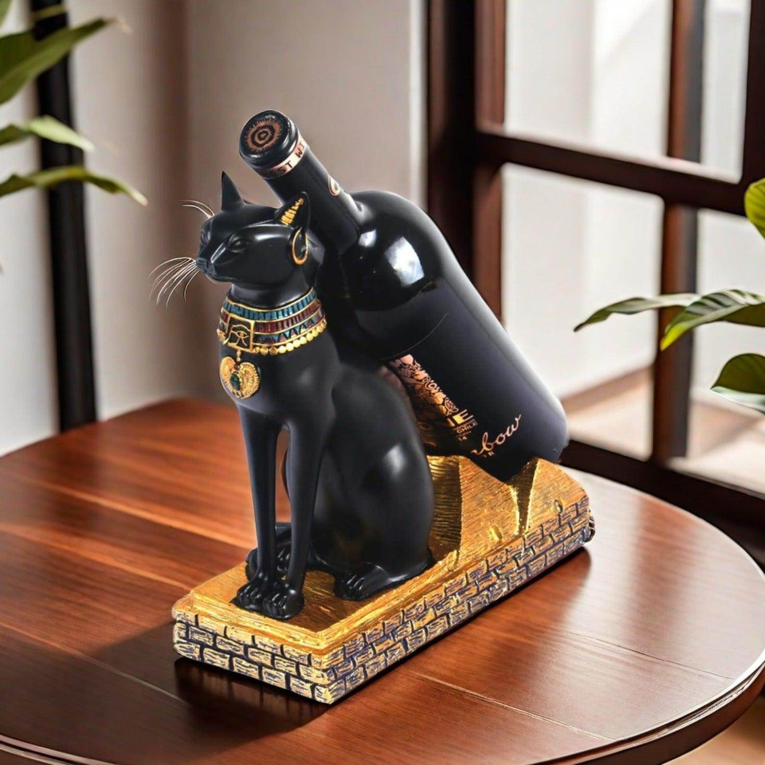 Cat-Shaped Wine Cabinet and Rack - My Store