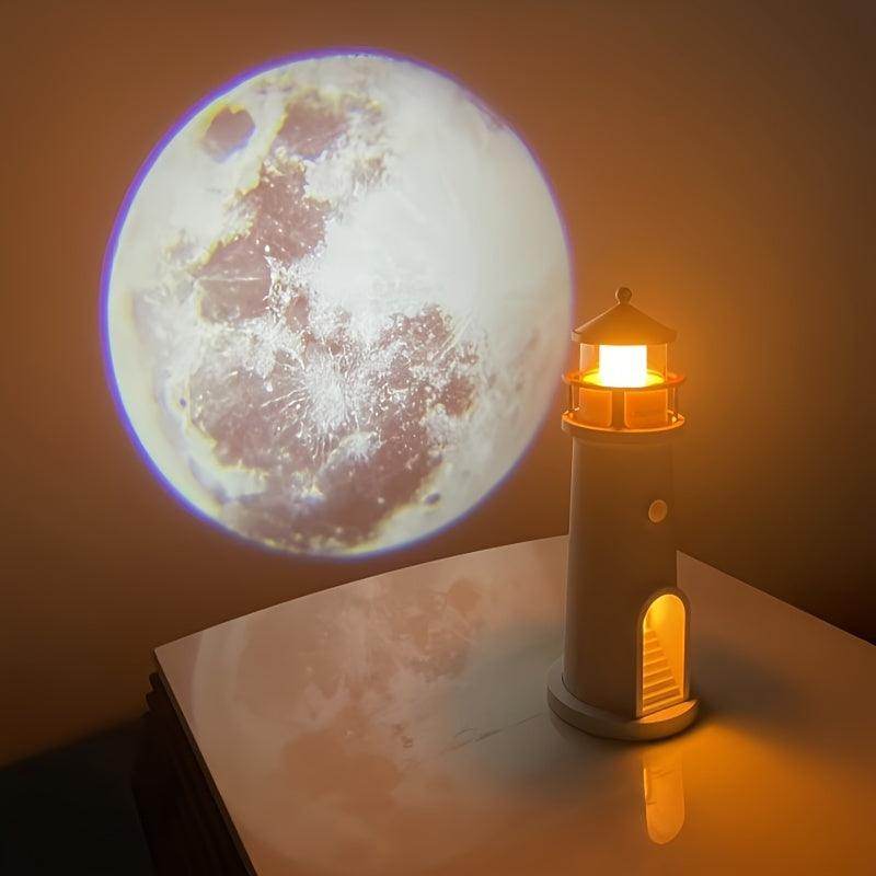 Lighthouse Night Light with Moon Projection - My Store