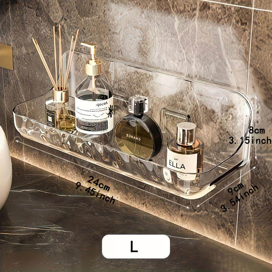 Wall-Mounted Transparent Resin Bathroom Organizer - My Store