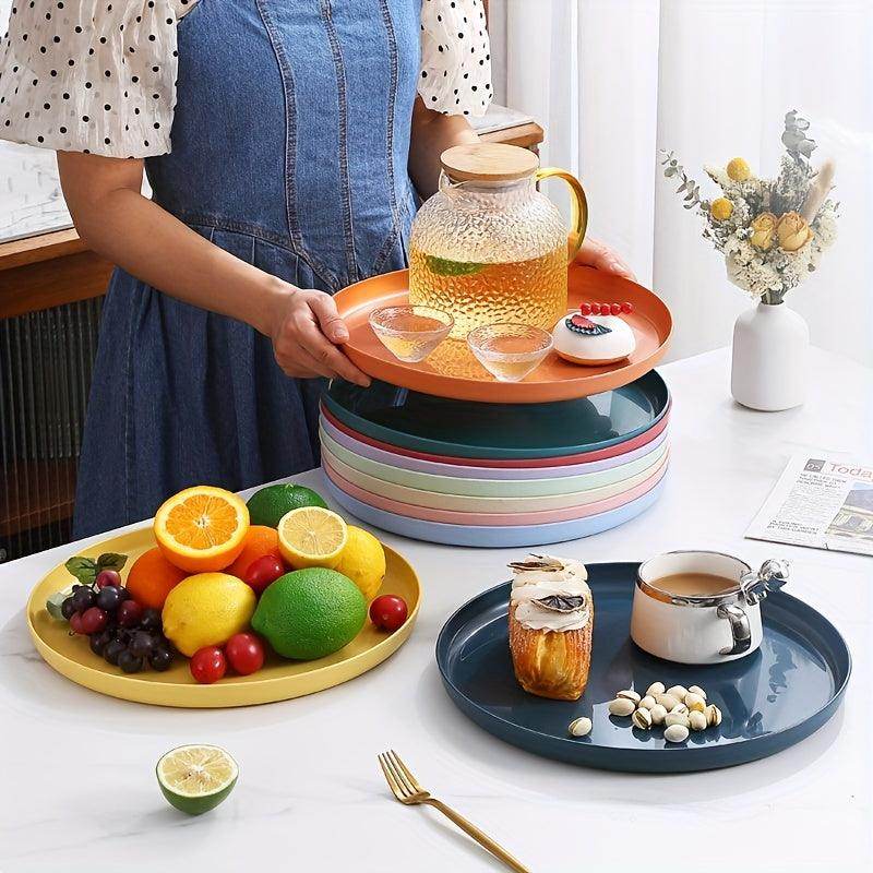 Unbreakable Decorative Round Tray - My Store