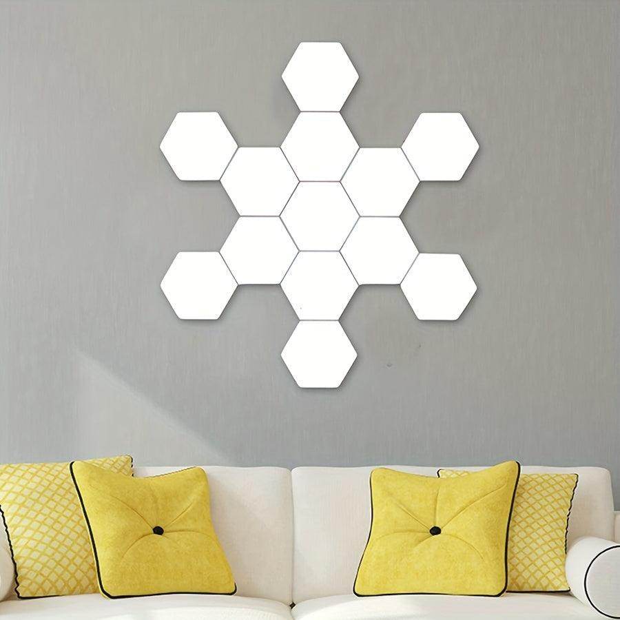 6pcs USB Powered Smart Touch LED Hexagon Wall Lights - My Store
