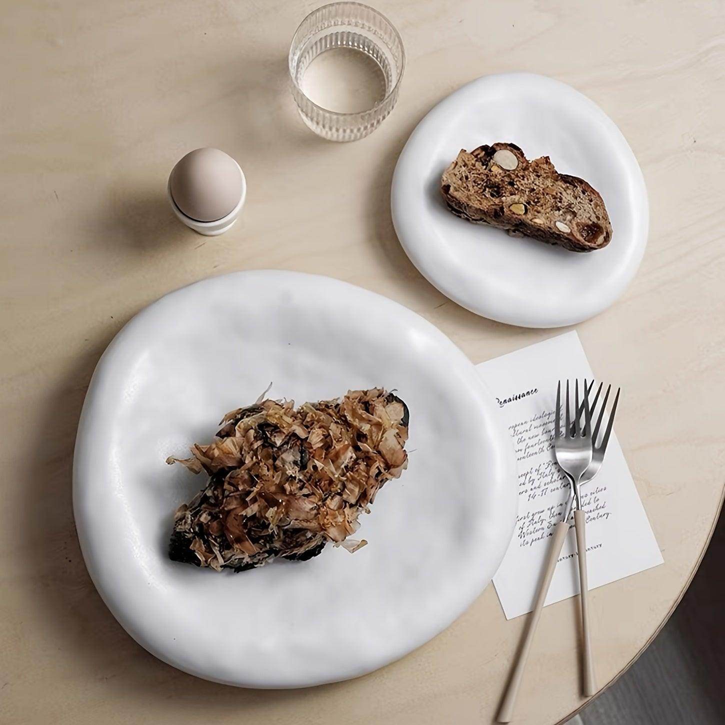 Elegant Oval Ceramic Salad Plate - My Store