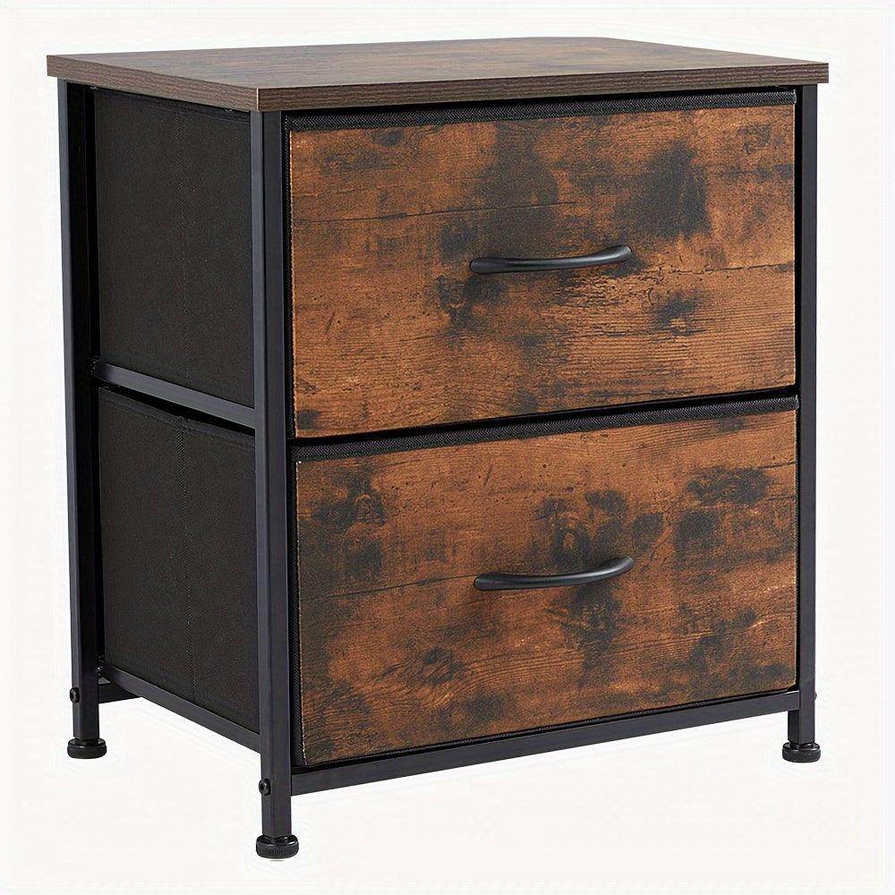 Nightstand with 2 Storage Drawers - My Store
