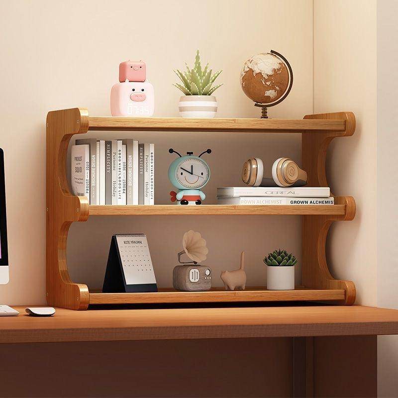 Multi-Tier Rectangular Wooden Desk Organizer Shelf - My Store