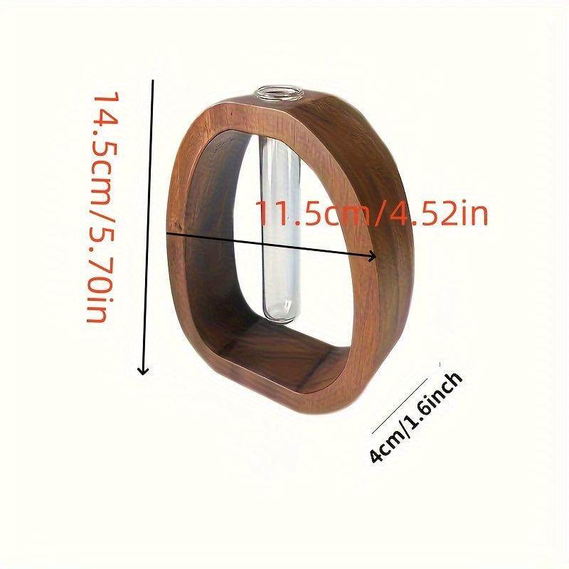 Walnut Solid Wood Flower Vase - My Store