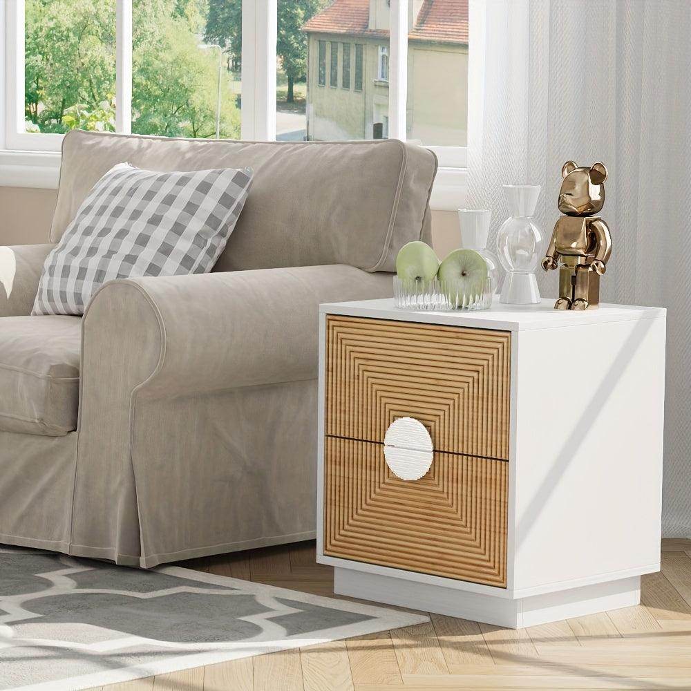 2 - Drawer Nightstand: Modern Design, Bamboo Build For Durability - My Store