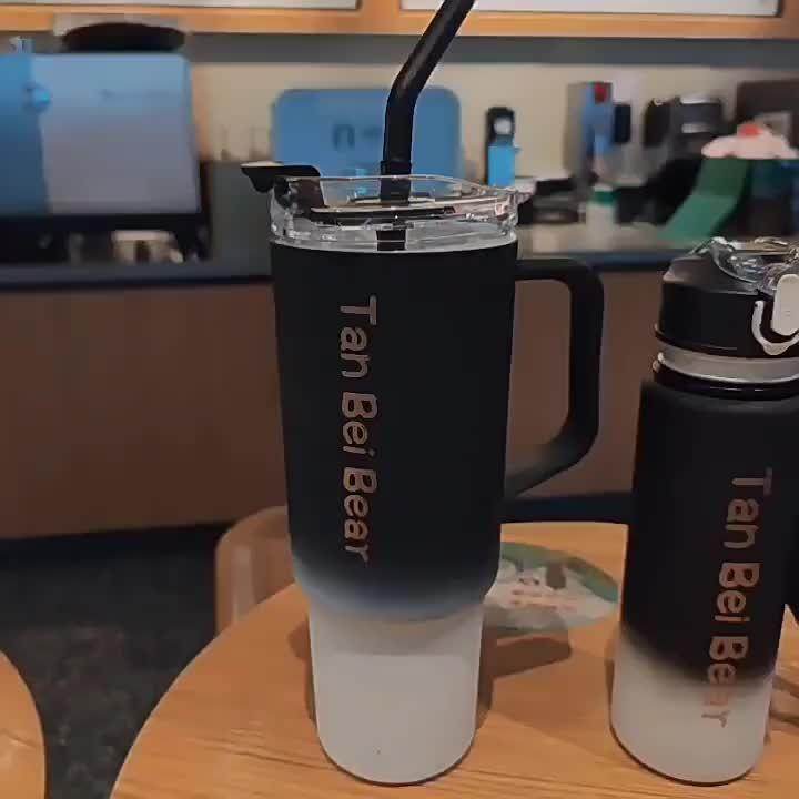 Set of 3 Gradient Color Car Cups - Reusable Plastic Beverage Cups - My Store