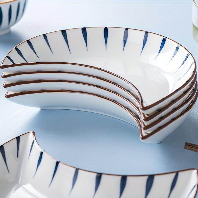 Moon-Shaped Ceramic Plate Set - My Store