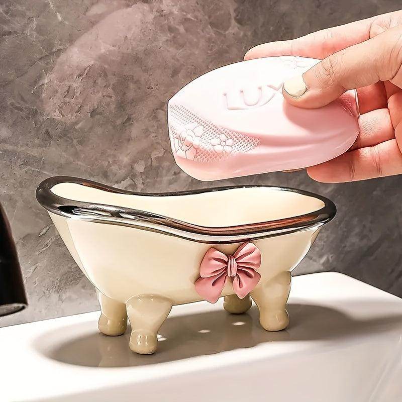 Bathroom Soap Dish with Bowknot Design - My Store