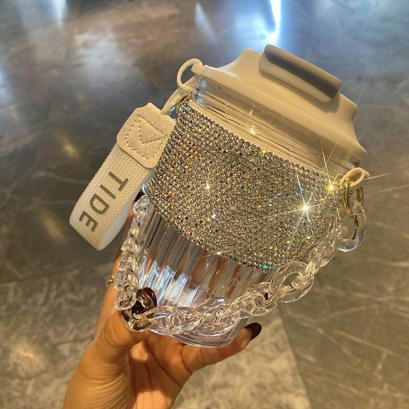 Sparkling Studded Travel Water Cup - Shiny - My Store