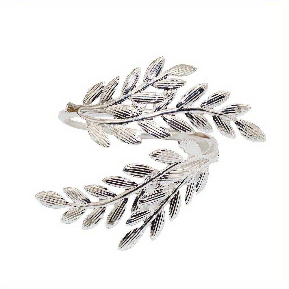 Set Of 6 Wheat Ear Design Iron Napkin Rings - My Store