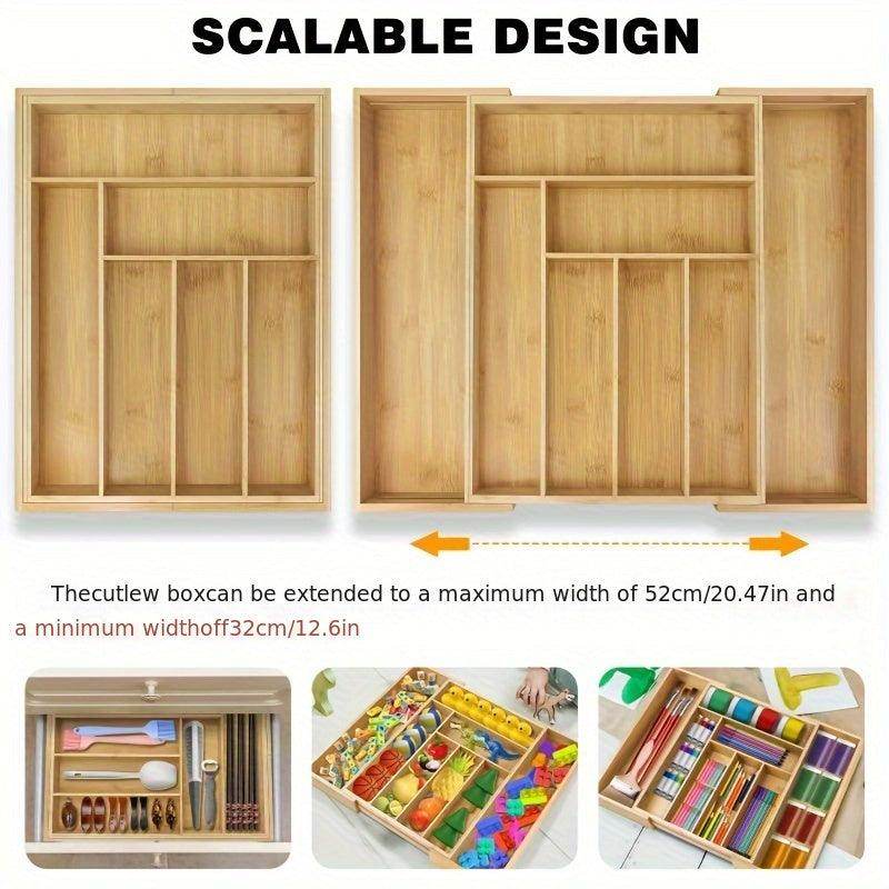 Expandable Bamboo Cutlery Tray - My Store