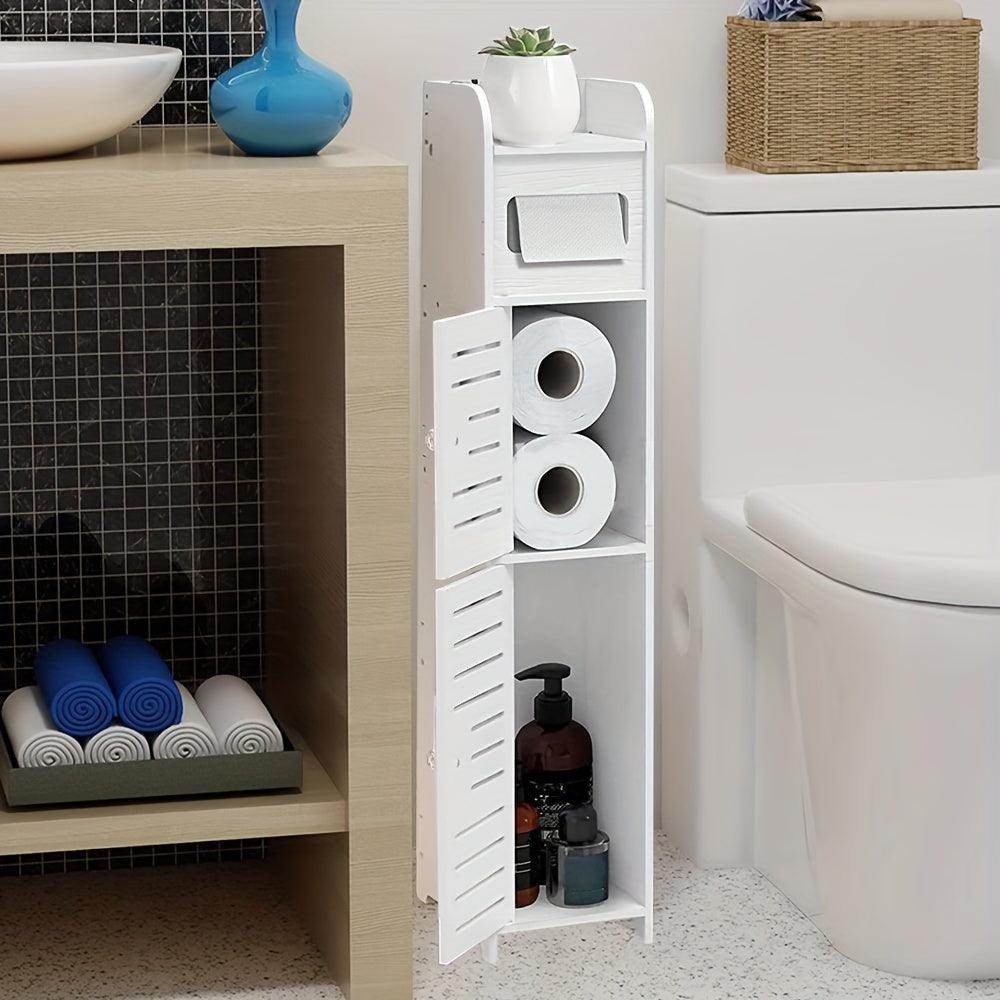 Freestanding Toilet Paper Holder & Bathroom Storage Cabinet - My Store