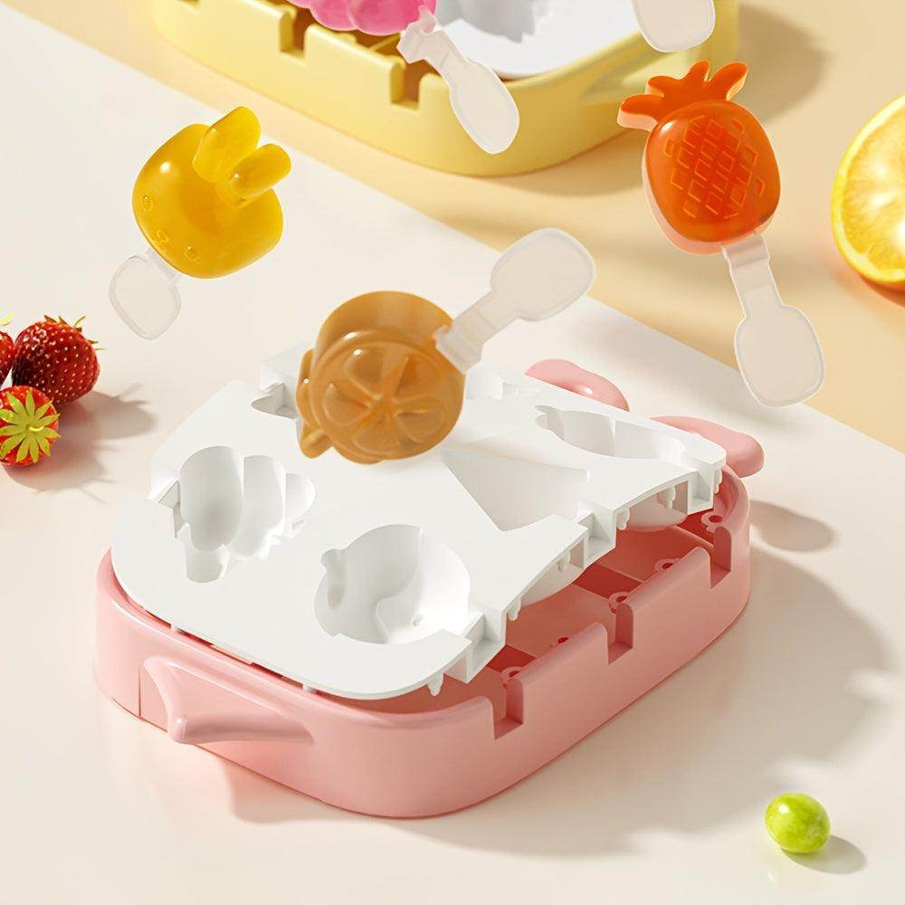 Cute Cartoon Animal & Fruit Ice Pop Molds - Set of 3 - My Store