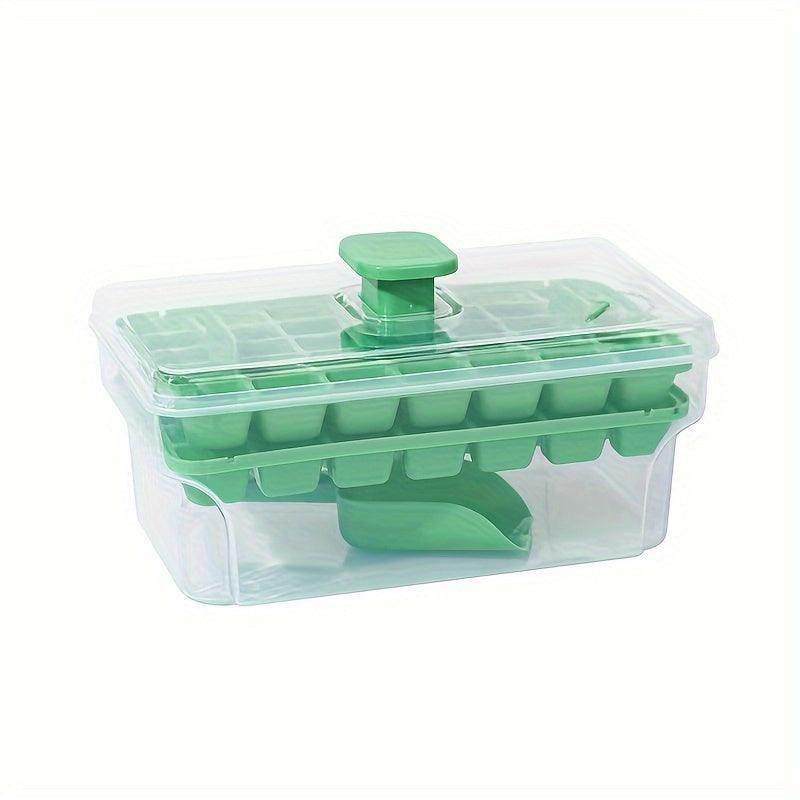 Easy-Release Ice Cube Tray with Lid & Scoop (34/68 Capacity) - My Store