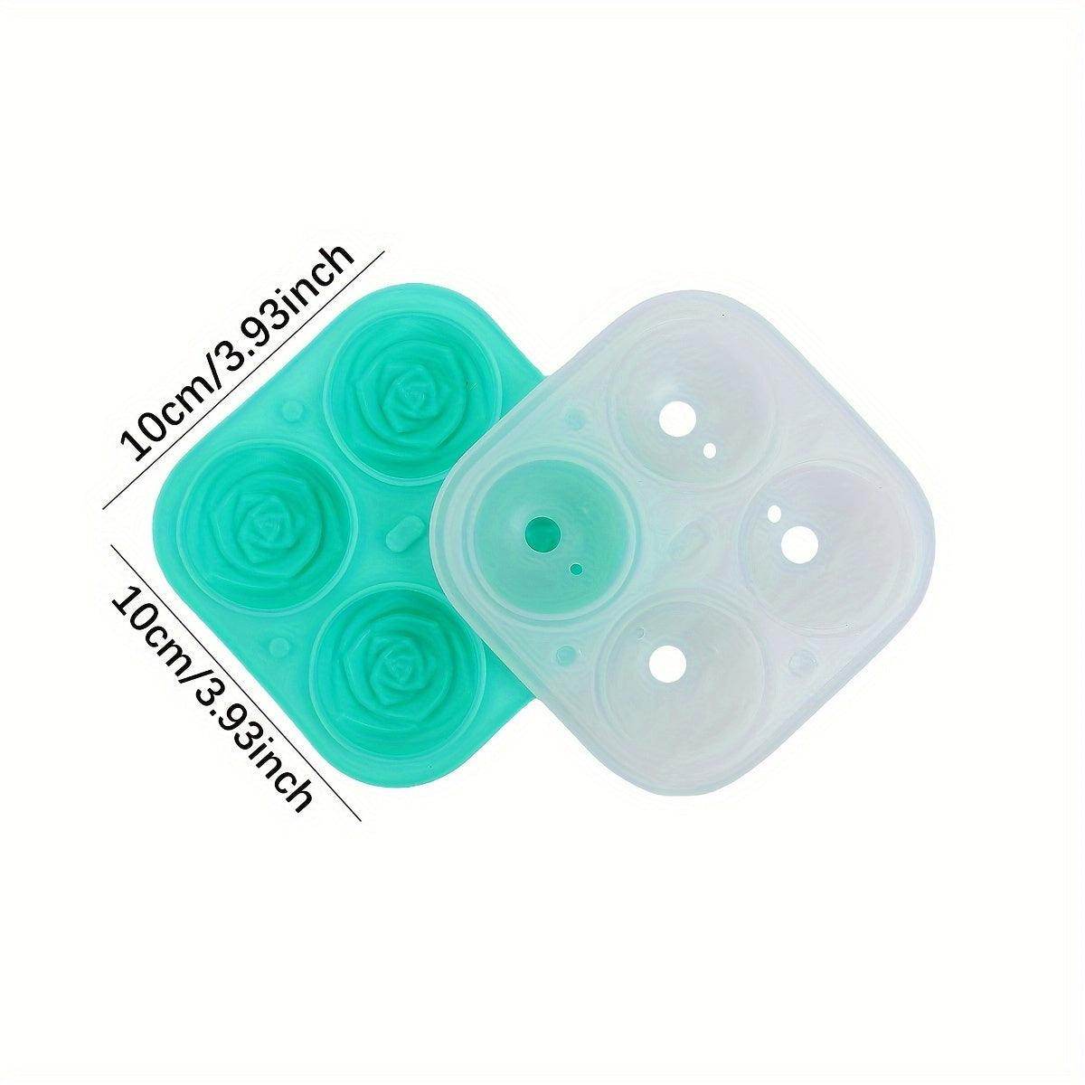 Rose-Shaped Ice Cube Mold - 4 Grids Multipurpose Tray - My Store